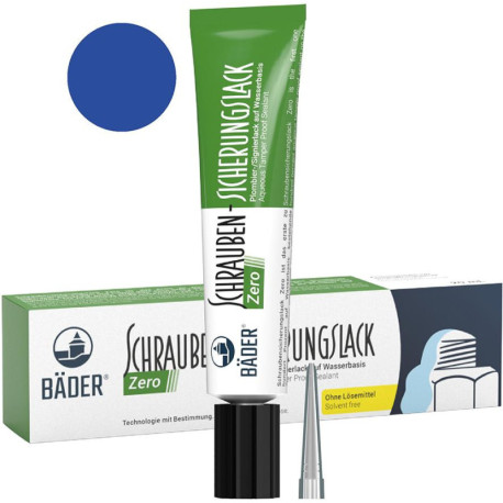 Vernis de sécurité pour vis Zero 20 ml Tube bleu (Par 12)