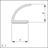 Joint V 1024T. silicone naturel autocollant DIY Progr. L6mtr (Par 5)