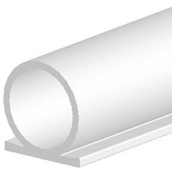 Profilé Oméga 137. silicone autocollant blanc DIY Progr..Br8xDm. 7.L6m (Par 5)