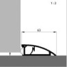Rail de butée de porte AKW à visser Alu argent.Br63 x H20 x L1200
