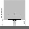 DBS Invisible. à visser alu. argent DIY Progr..L 1000mm (Par 10)