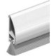 Inox Deluxe m brosse. à visser acier argent DIY Progr..L 1000mm