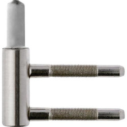 Cadre 2 pcs. bois. avec nb. nickelé mat Roulettes ø 15. poids de porte 60kg (Par 20)