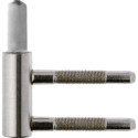 Cadre 2 pcs. bois. avec nb. nickelé mat Roulettes ø 15. poids de porte 60kg (Par 20)