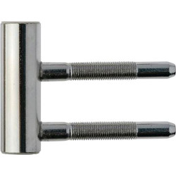 Partie cadre 3pcs. bois avec nickelé roulettes ø 15. poids de porte 60kg (Par 100)