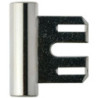 Partie cadre 3pcs. acier avec nickelé roulettes ø 15. poids de porte 60kg (Par 100)