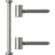 Vantail 3 pcs. bois sans nickelé Roulettes ø 15. poids de porte 60kg (Par 20)