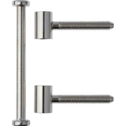 Vantail 3 pcs. bois sans nickelé Roulettes ø 15. poids de porte 60kg (Par 20)