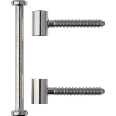 Vantail 3 pcs. bois sans nickelé Roulettes ø 15. poids de porte 60kg (Par 20)