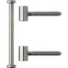 Vantail 3 pcs. bois sans nickelé Roulettes ø 15. poids de porte 60kg (Par 20)
