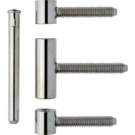 Paumelle 3 pièces en bois avec galets nickelés ø 15. poids de porte 60kg (Par 20)