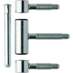 Paumelle 3 pièces bois avec nb. zingué Galets ø 20. poids de porte 80kg (Par 10)