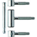 Paumelle avec STS 3pcs. bois et nb. zingué Galets ø 20. poids de porte 80kg (Par 10)
