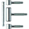 Paumelle avec STS 3pcs. bois et nb. zingué Galets ø 20. poids de porte 80kg (Par 10)