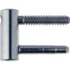 Vantail Exacta 2pcs. 3Dm. Nb.zingué Roulettes ø 14. poids de porte 80kg. (Par 10)