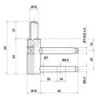 Elément de cadre Exacta 2pcs. 3D. avec portes. Roulettes en nb galvanisé ø 16. poids de la porte.100kg (Par 10)