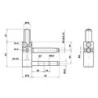 Elément de cadre m. STS Exacta 2pcs.3D. galv. roulettes ø 16. poids de porte.100kg (Par 10)