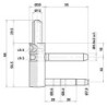 Elément de cadre Exacta 2pcs. 3D. avec vantaux. Roulettes en acier galvanisé ø 20. poids de la porte.120kg (Par 10)