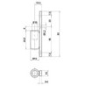 Vantail 2 pièces bois/PVC zingué Roulettes ø 15. poids de porte 40kg (Par 20)