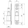 Partie cadre 2 pces bois/PVC blanc Roulettes ø 15. poids de porte 40kg (Par 20)