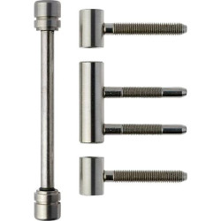 Paumelle design FK. 3pcs. nickel mat Roulettes ø 15. poids de porte 60kg. (Par 25)