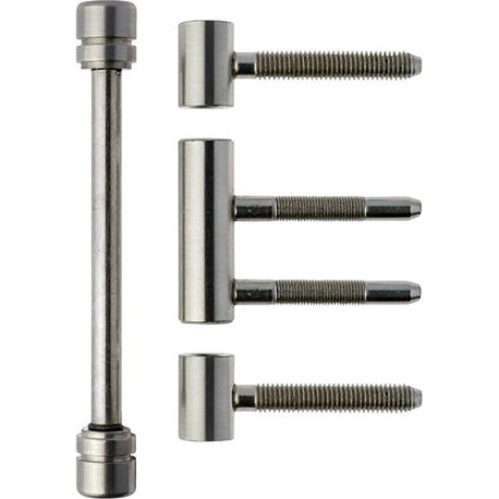 Paumelle design FK. 3pcs. nickel mat Roulettes ø 15. poids de porte 60kg. (Par 25)