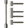 Paumelle design FK. 3pcs. nickel mat Roulettes ø 15. poids de porte 60kg. (Par 25)