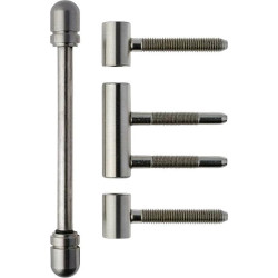 Paumelle design RK. 3pcs. nickelé mat Galets ø 15. poids de porte 60kg (Par 25)
