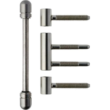 Paumelle design RK. 3pcs. nickelé mat Galets ø 15. poids de porte 60kg (Par 25)