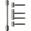 Paumelle design RK. 3pcs. nickelé mat Galets ø 15. poids de porte 60kg (Par 25)