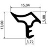 Joint d'huisserie en acier K2378W-PVC gris DIY Progr..L 5mtr (Par 5)