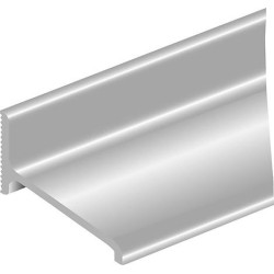 Raccord d'eau ALD-A à visser en aluminium argenté L3000. Sh. 21. sortie 50