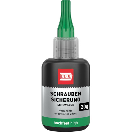 Frein de vis haute résistance. vert. 20g INBUS® Vis à haute résistance. (Par 12)