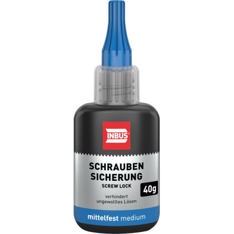 Frein de vis moyennement résistant. bleu. 40g INBUS® vis de blocage. (Par 12)