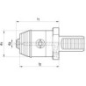 Mandrin court NC 40/0.5-13mm/refroidissement interne WTE