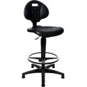Chaise de travail TEC 20 Counter PU noir