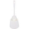 Ensemble brosse WC rond blanc