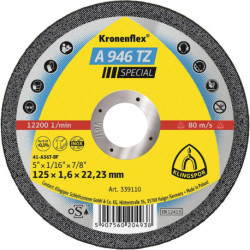 Disque à tronçonner A946TZ 115x1.6mm droit 25 pcs. en boîte plastique KLINGSPOR
