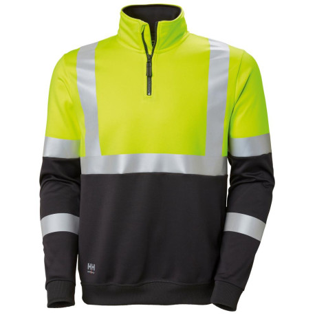 Sweat ZIP Warn. jaune. Taille M