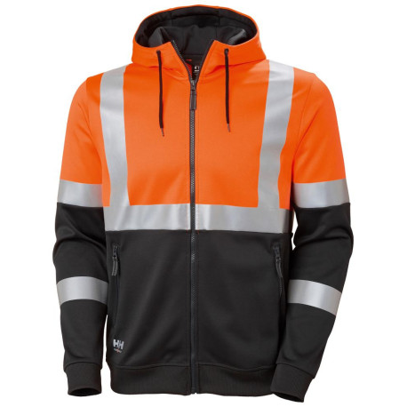 Veste Hoodie Warn. orange. Taille L.