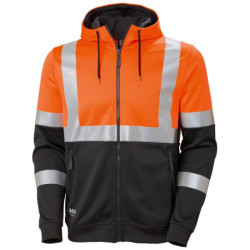 Veste Hoodie Warn. orange. Taille XL.