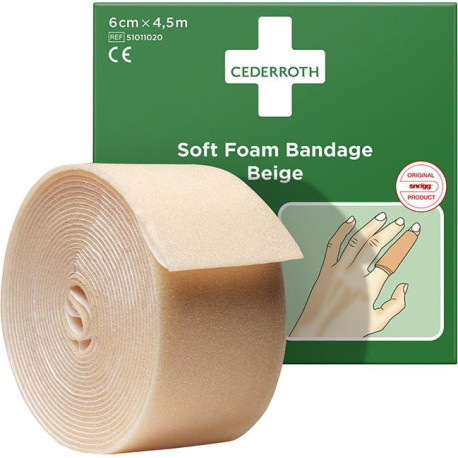 Bandage mousse. beige. 6cm x 4.5m