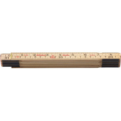 Mètre pliant bouleau 2mx17mm naturel gradué en pouces/mm Hultafors