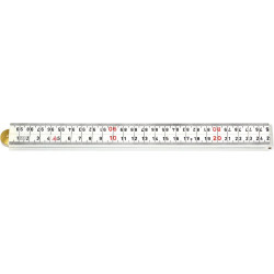 Mètre pliant plastique1mx13mm blanc 4maillons Hultafors