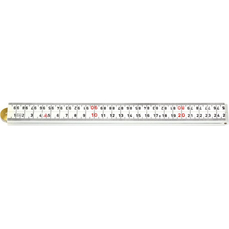 Mètre pliant plastique1mx13mm blanc 4maillons Hultafors