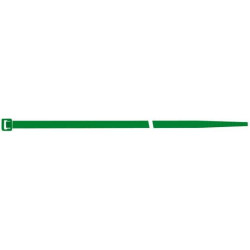 Collier de serrage en nylon vert 100x2.5mm a100pcs SapiSelco