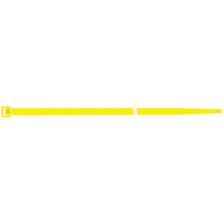 Collier de serrage en nylon jaune 100x2.5mm a100pcs SapiSelco