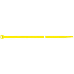 Colliers de serrage en nylon jaune 140x3.5mm a100 pcs SapiSelco
