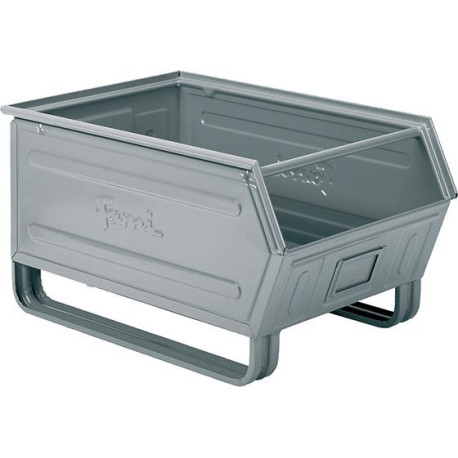 Bac acier GR.5 GRIS RAL7000 MM B-450 T-700 H-390