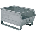 Bac acier GR.5 GRIS RAL7000 MM B-450 T-700 H-390